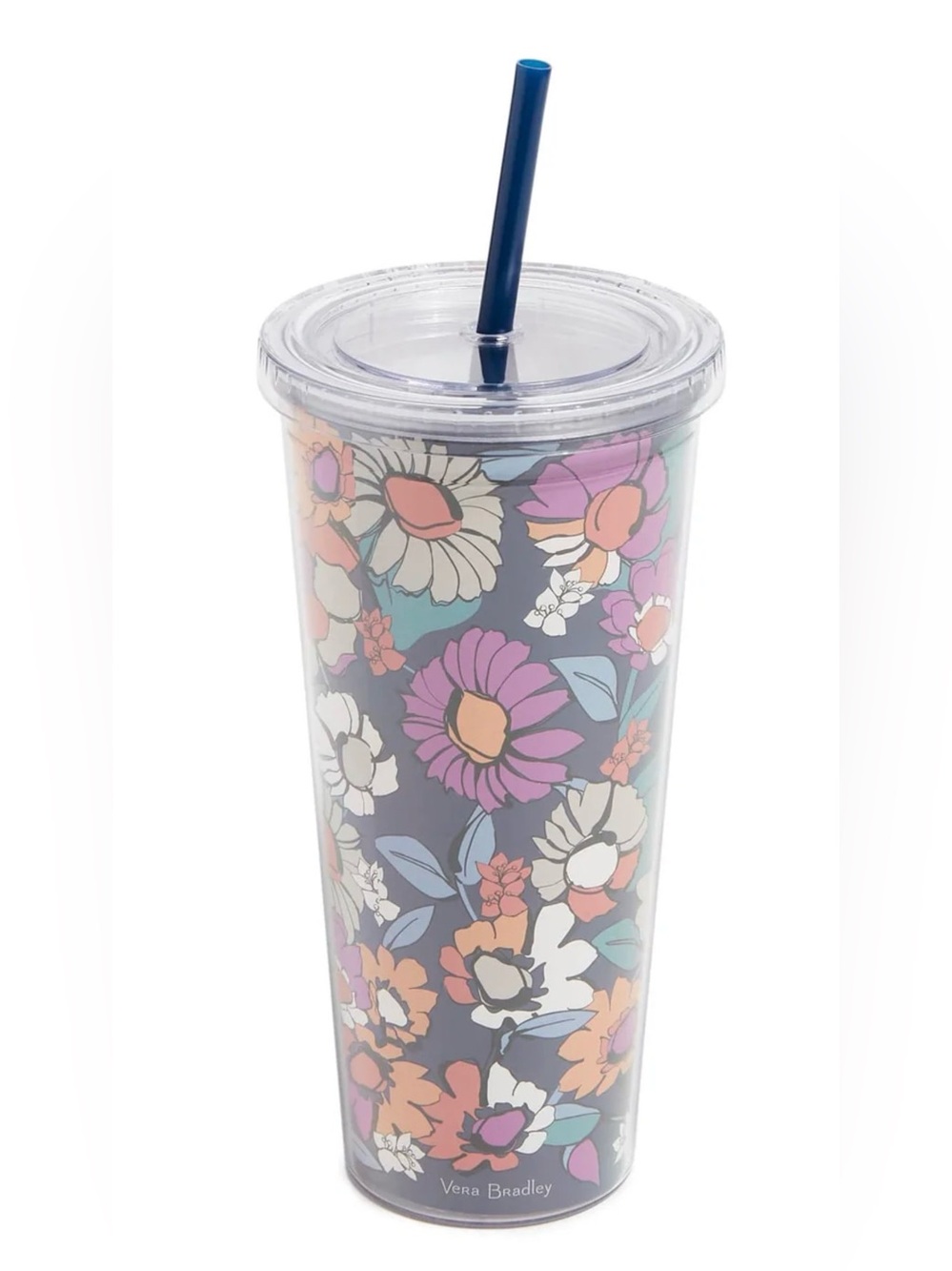Vera Bradley Travel Tumbler 24oz in Acrylic Floral PATTERN: Santa Fe Sun